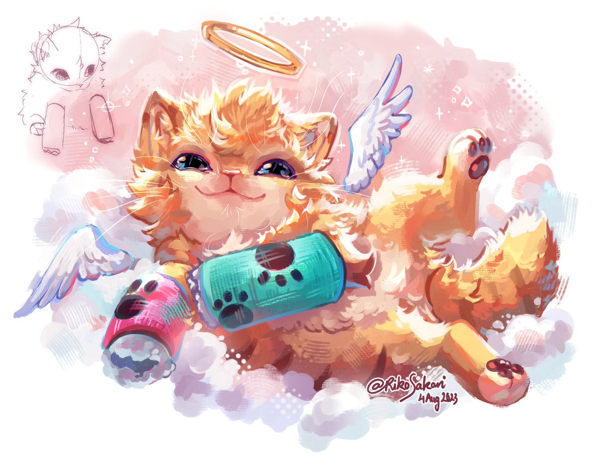 Orange cat is the best cat Rest well Tater Tot ♥
