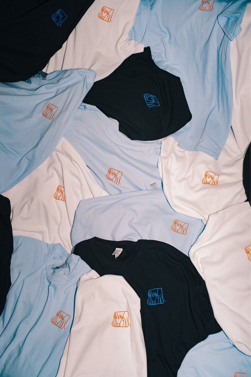 goods】 今日の物販のTシャツをつくったよ！ 3色、サイズはLとXLのみ