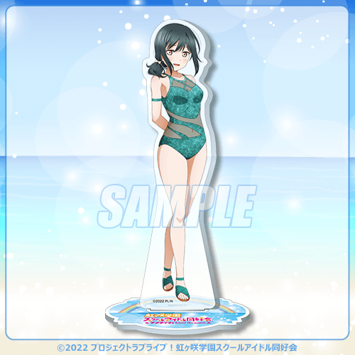 例の水着の虹ヶ咲ガチャ一発目で栞子のアクスタ出たわ。 【『ラブ