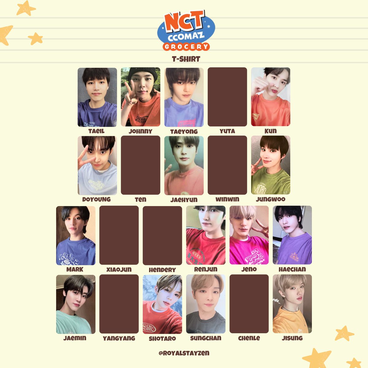 NCT CCOMAZ Grocery MD 2.0 Photocard/ Pc templates💚 Updated: ✨T