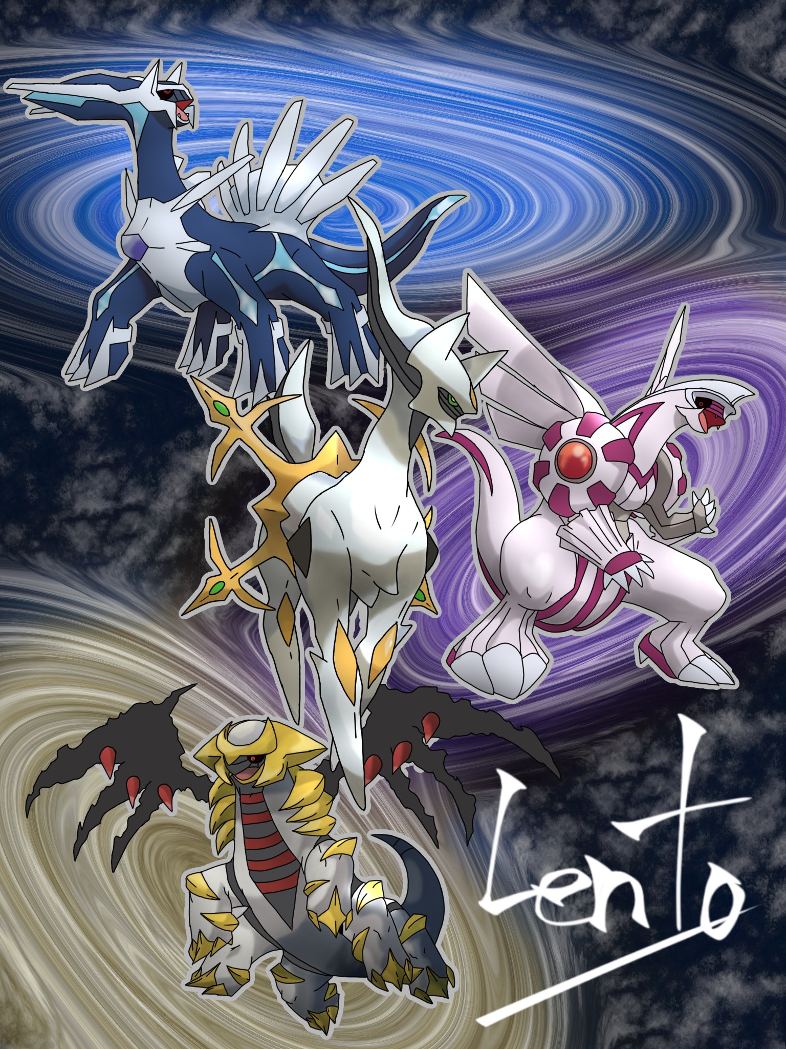 オリジンディアルガパルキアギラティナアルセウス UR 4神4連番PSA 10