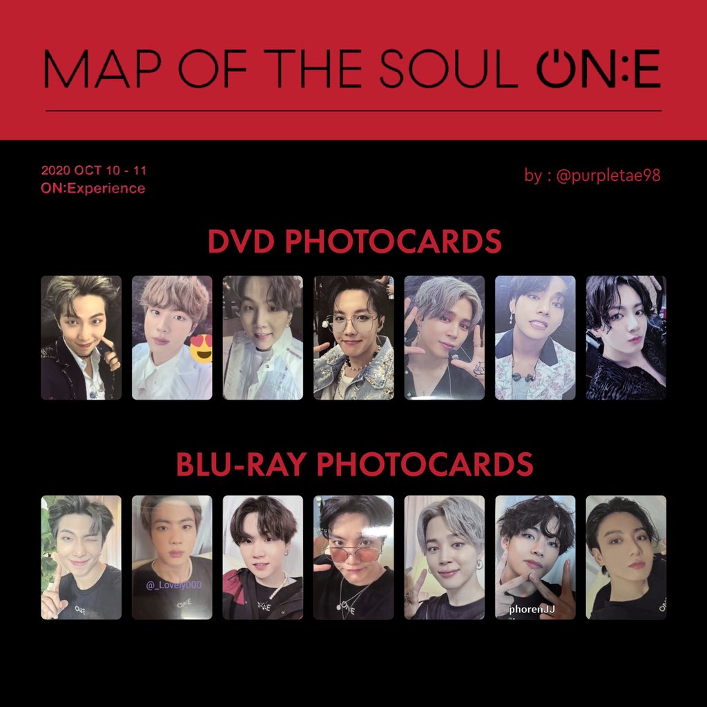 ✨BTS Map Of The Soul ON:E Photocard Template [complete] ✓MOTS ON