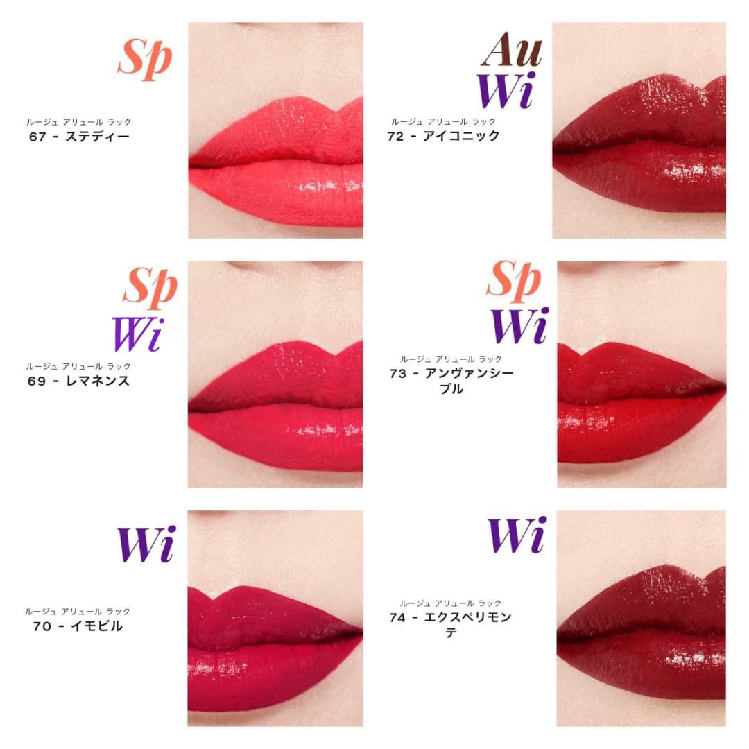 CHANEL（シャネル）ルージュアリュールラックをパーソナルカラー別に