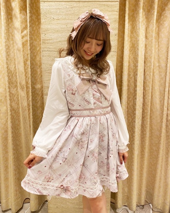 前週売数ランキング✨ 🥉Sewing Bear柄ワンピース 117-6017-0 white