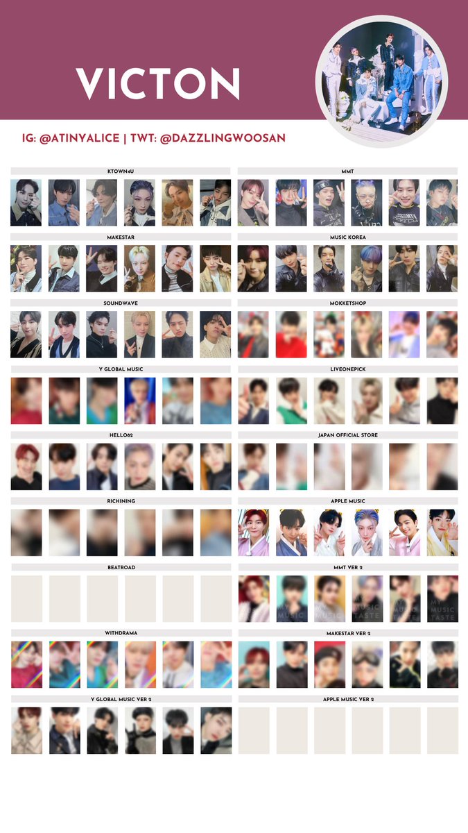 VICTON [CHRONOGRAPH] — photocard template / wishlist 220129 ver