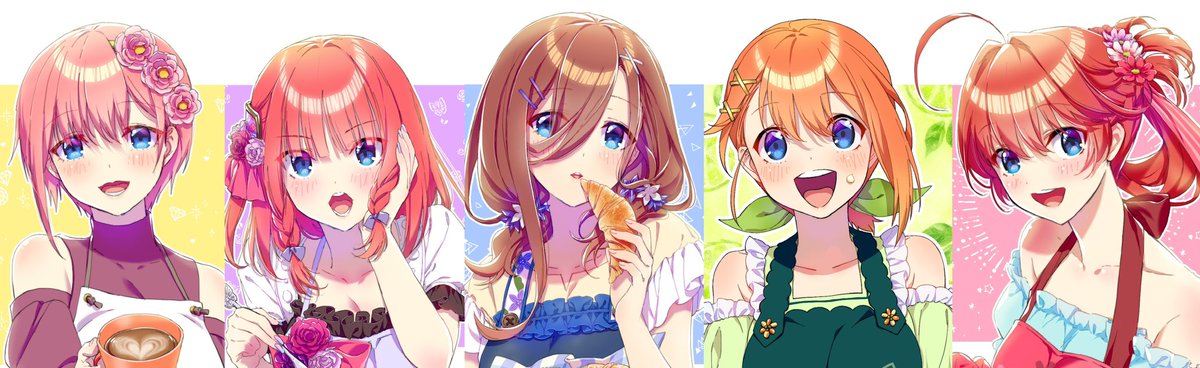 中野一花 ,中野五月 ,中野三玖 ,中野二乃 ,中野四葉 「再掲となり