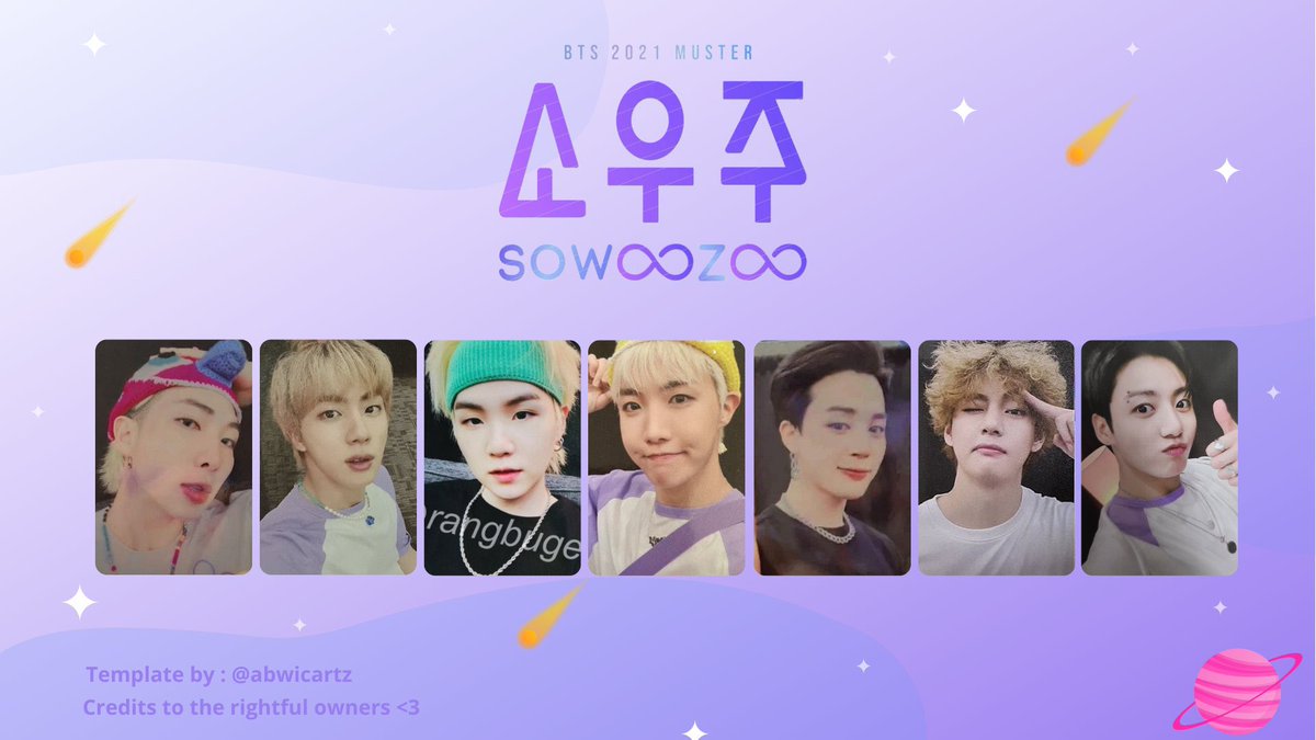 BTS MUSTER SOWOOZOO DVD photocard TEMPLATE jk Jungkook v