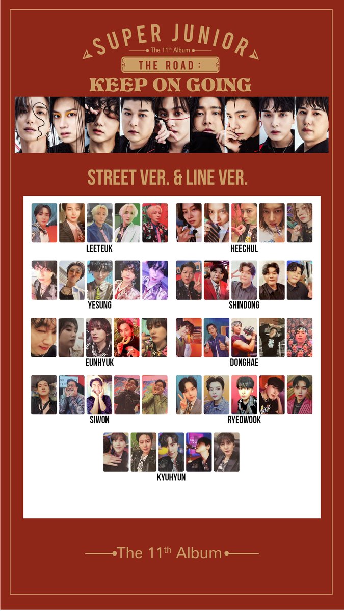 Photocard List | Super Junior | The Road: Keep Going] Update: 2022