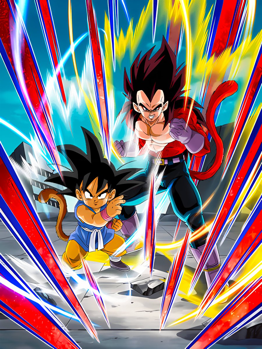DokkanBattle SSR STR Goku (GT) & Super Saiyan 4 Vegeta HD