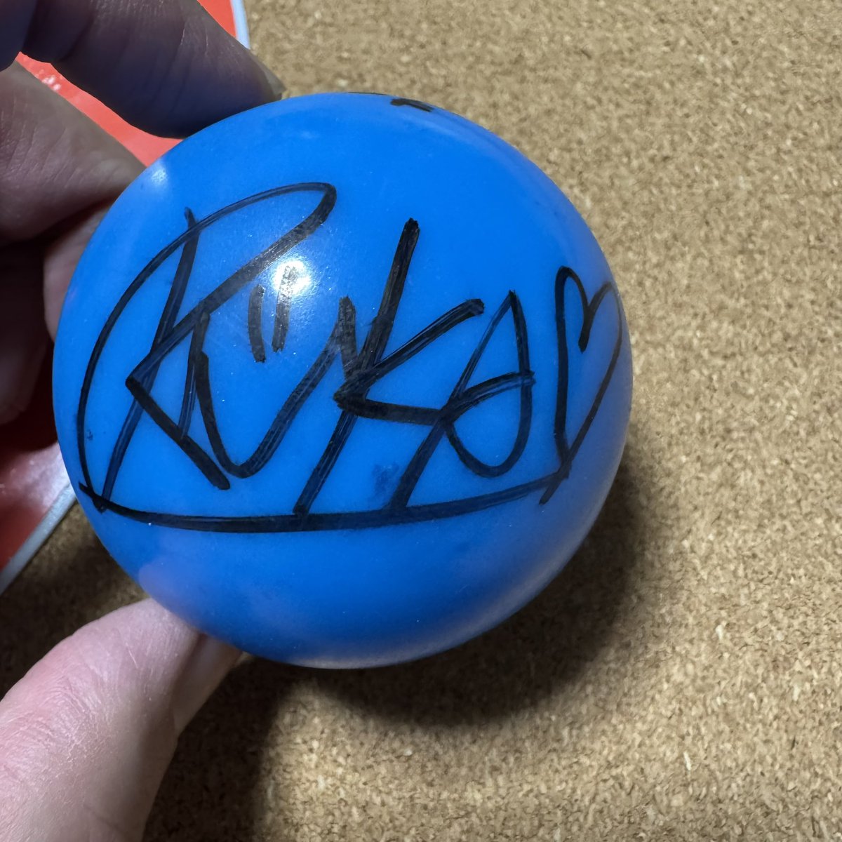 ゴンドラからASAが投げてくれてGETしたサインボールは「RUKA」のサイン