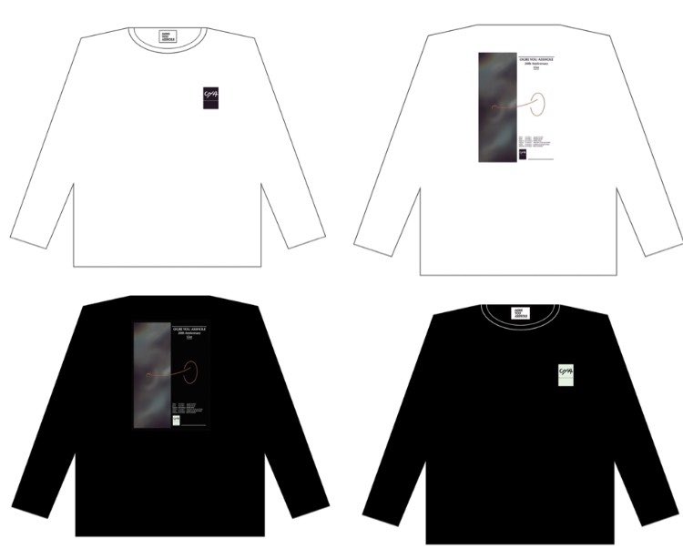 明日のワンマンライブで新しいTシャツを販売いたします。 20周年ツアー