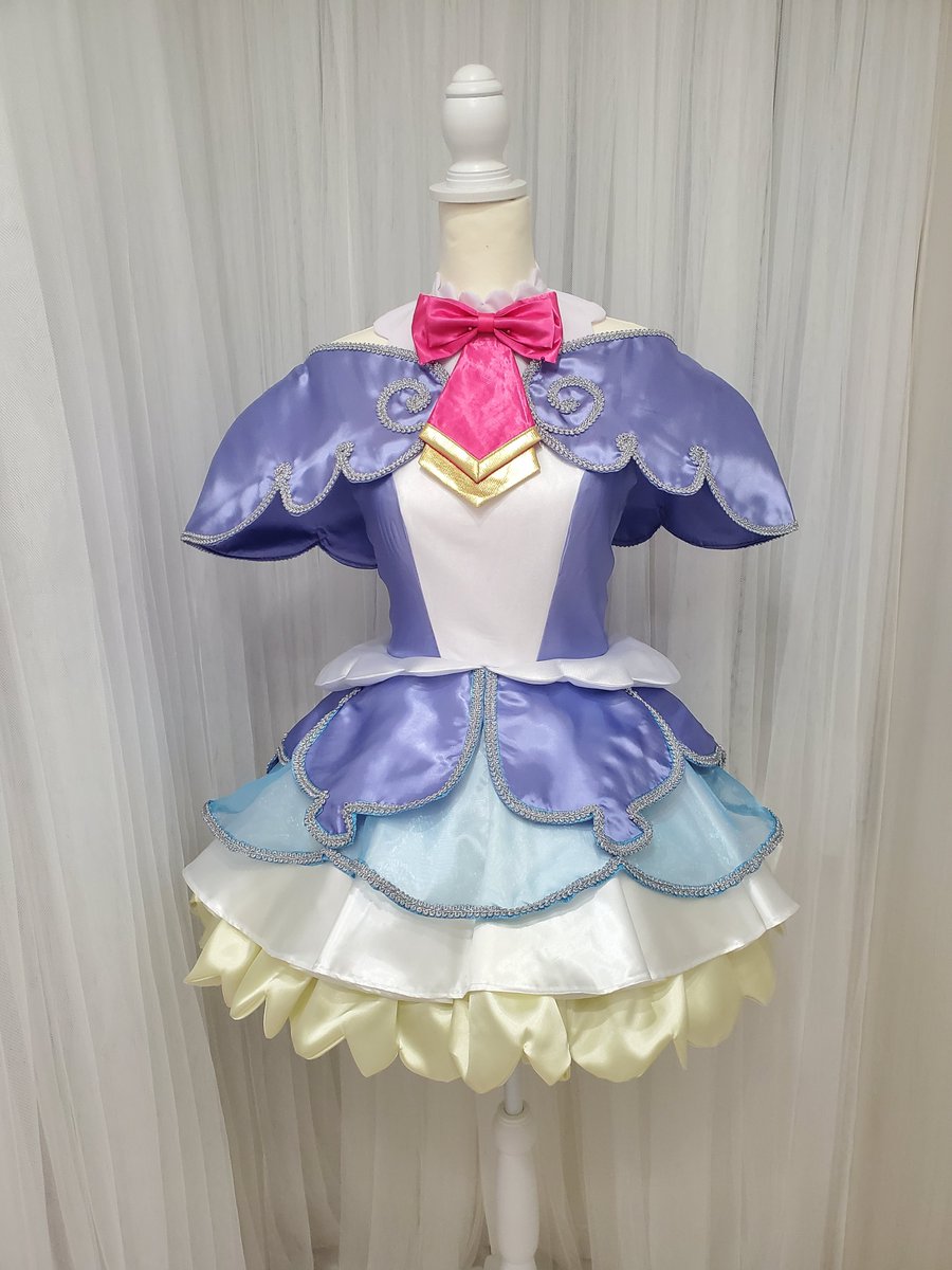 名探偵プリキュア キュアアンサー衣装進捗 オフショルにライン入れた