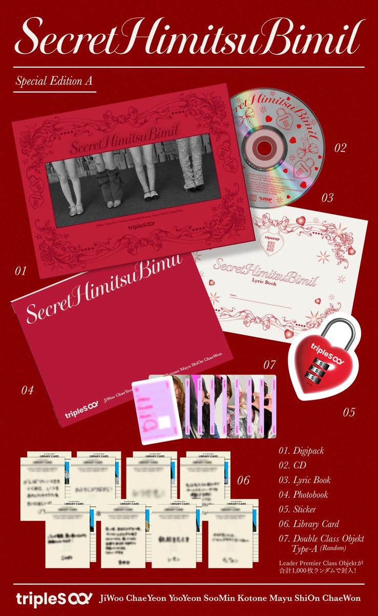 tripleS ∞! 1st EP「SecretHimitsuBimil」 2025.10.01 in stores CD全