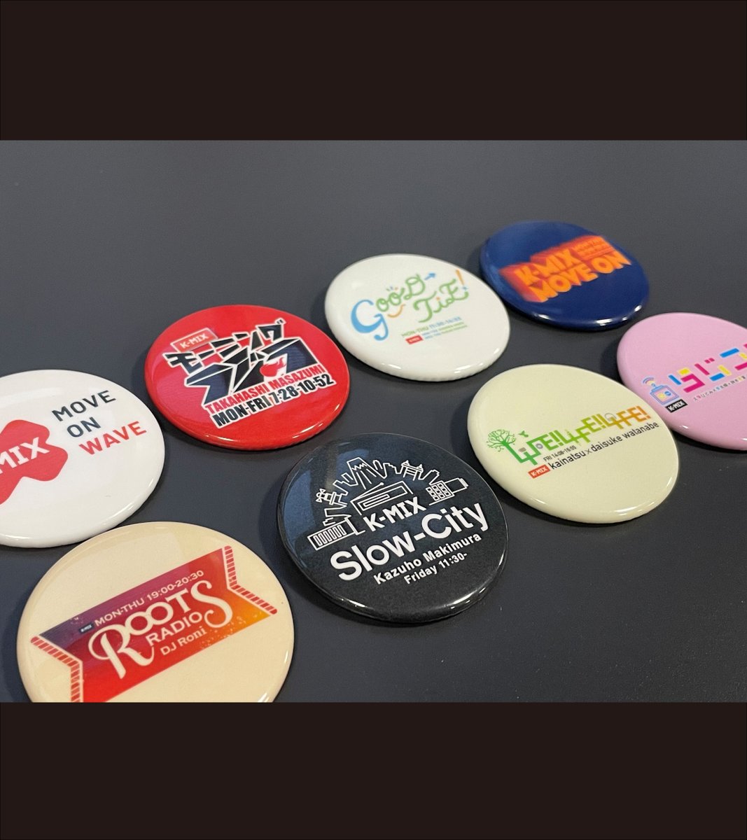 🌟【お知らせ】🌟 K-MIXオリジナル缶バッジ発売決定！ 今週末の「GO