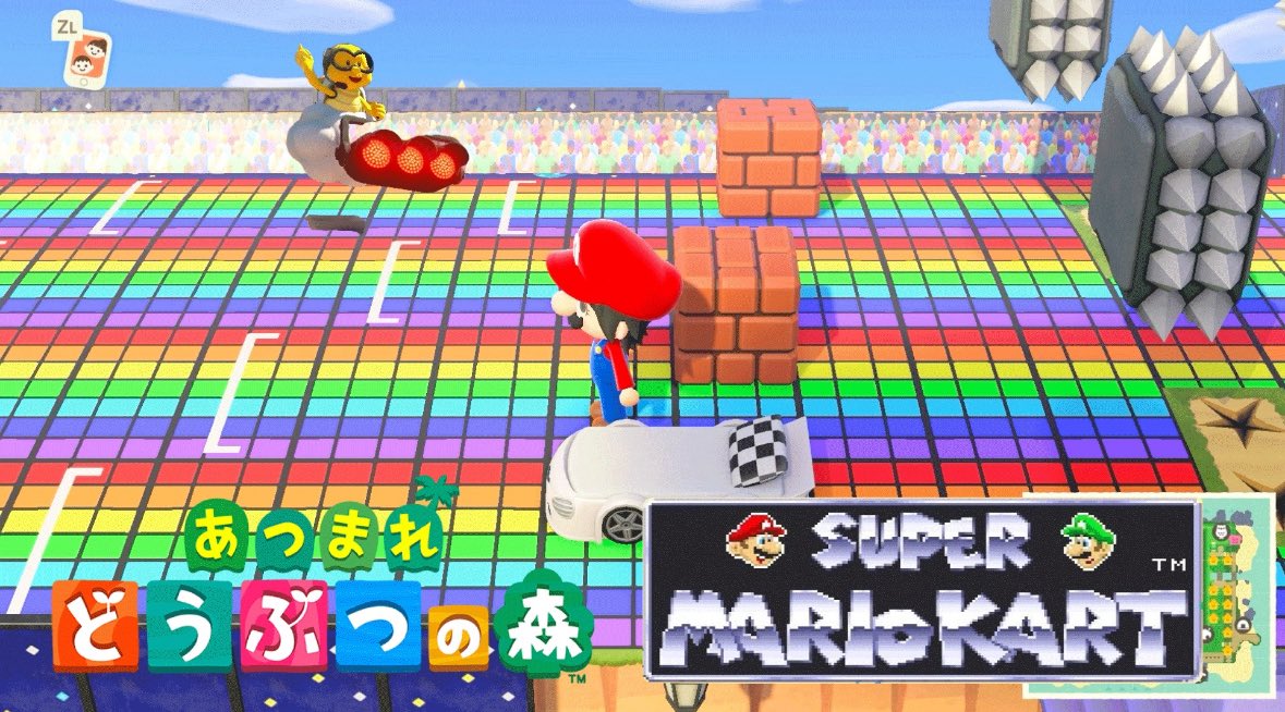 19時よりプレミア公開】 あつ森で「マリオカート」を再現した島が面白