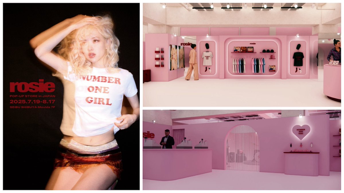 BLACKPINKロゼの ポップアップストア登場❣️ 渋谷で“rosie”の世界を
