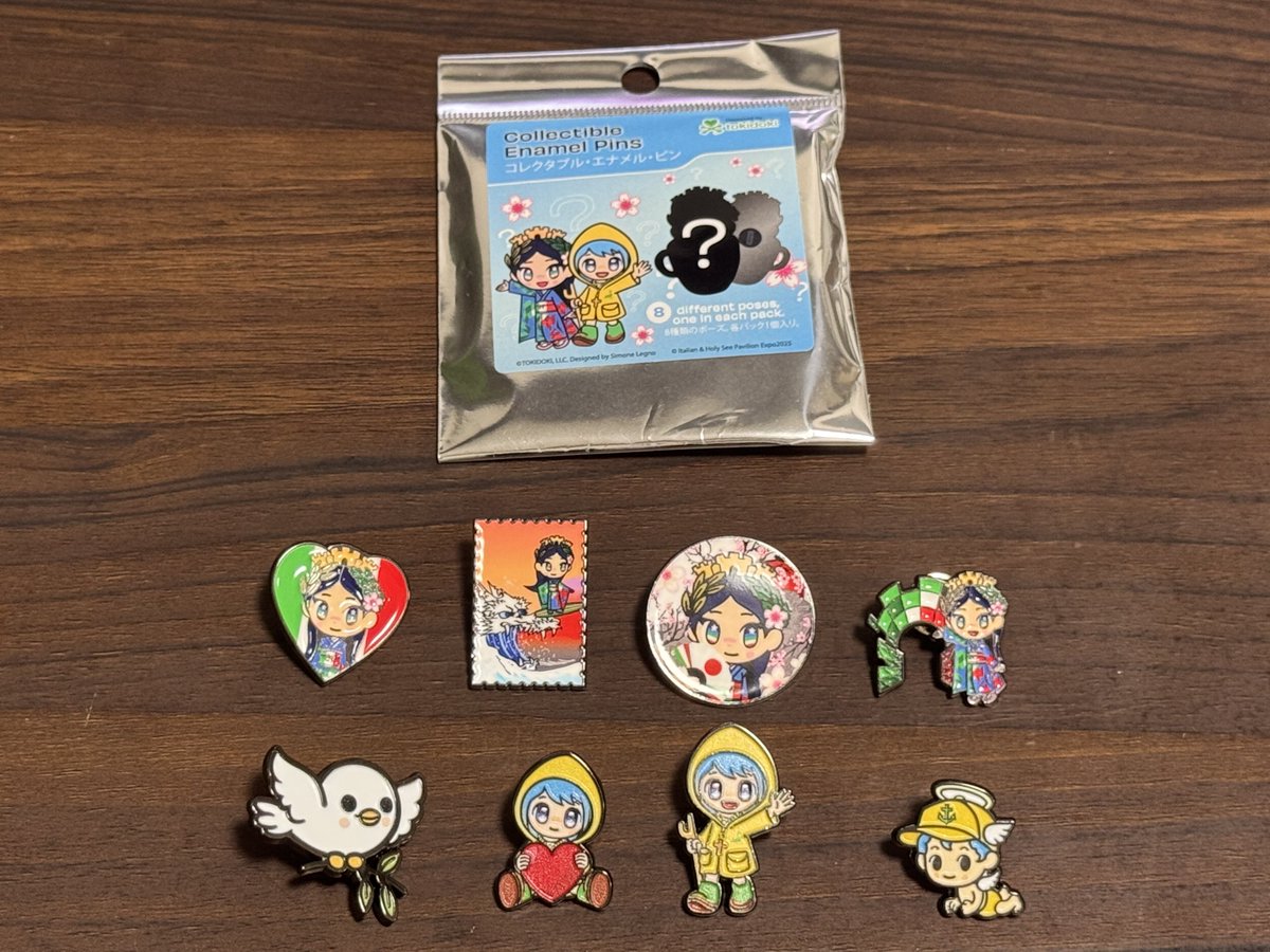 イタリアちゃん ピンバッジとマグネットセット イタリアちゃん