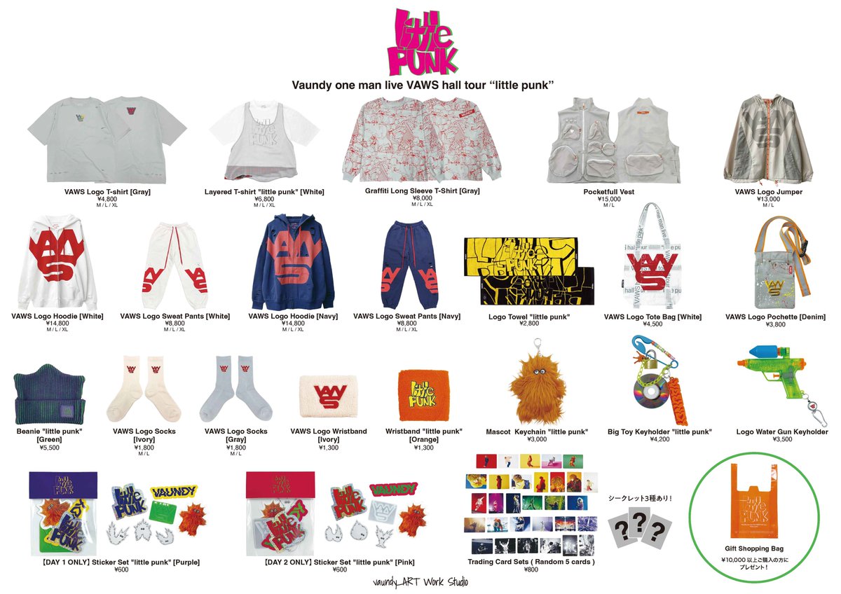 Vaundy one man live VAWS hall tour “little punk” OFFICIAL GOODS
