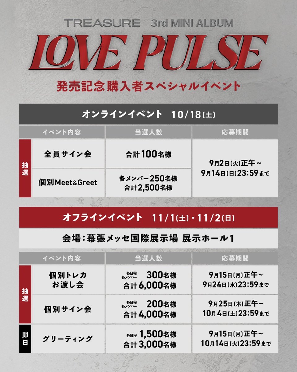 💿] #TREASURE_INFO TREASURE 3rd MINI ALBUM [LOVE PULSE] 発売記念