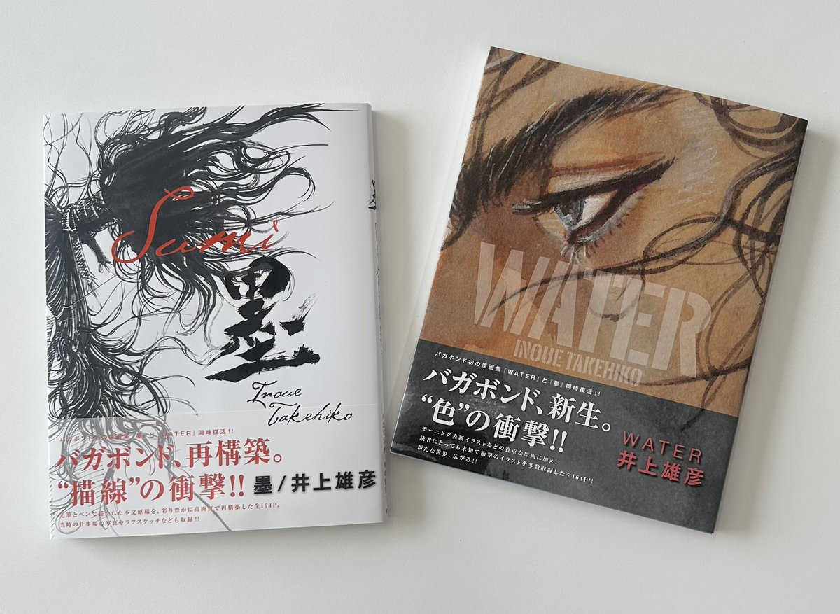 【新品未使用】バガボンド画集『墨』&『WATER』2冊セット 井上雄彦