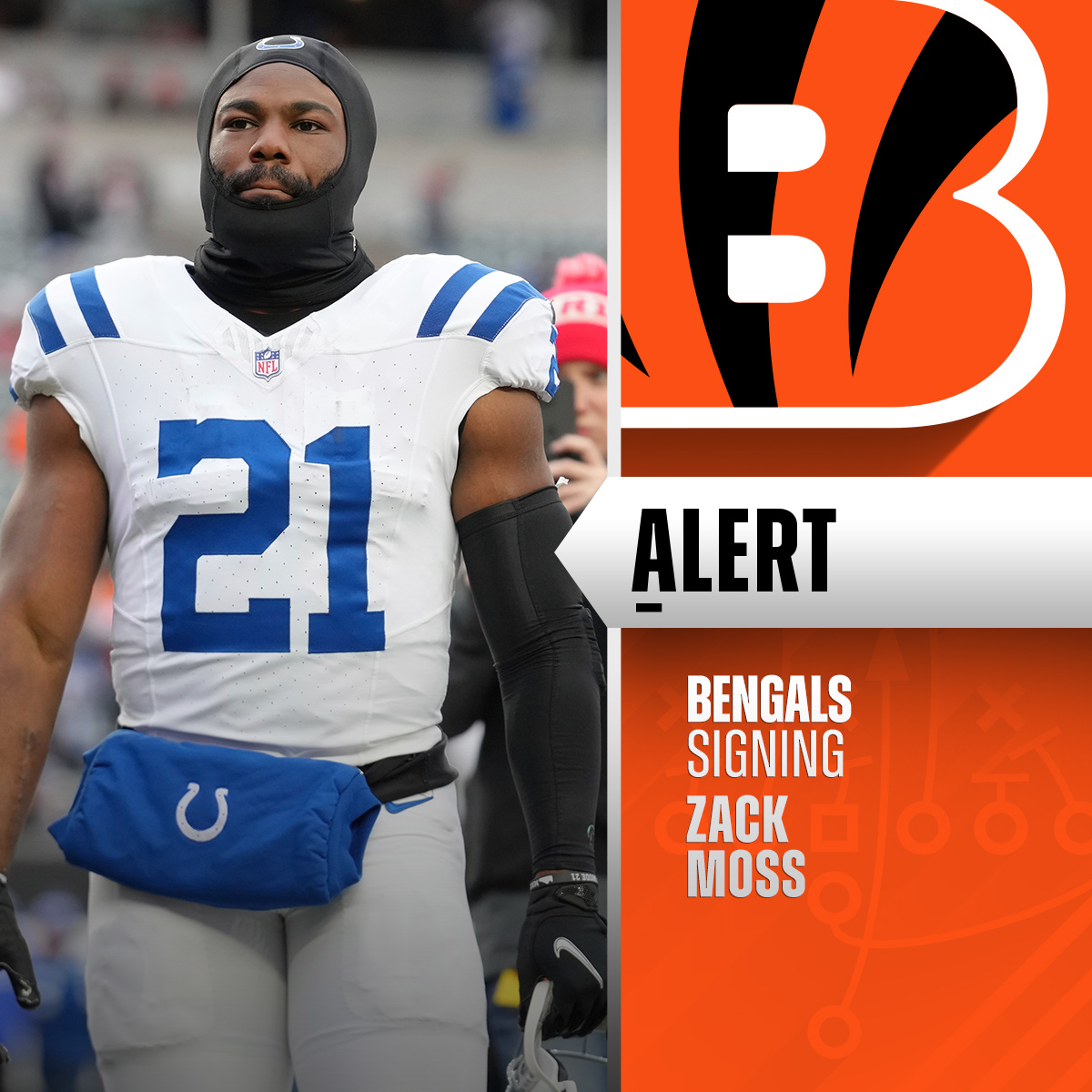 Bengals, RB Zack Moss agree to terms on a two-year, $8 million