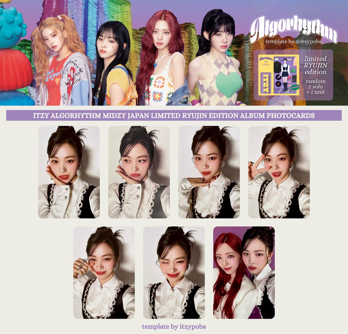 🪸 ITZY ALGORHYTHM 있지 포카 midzy japan limited member solo