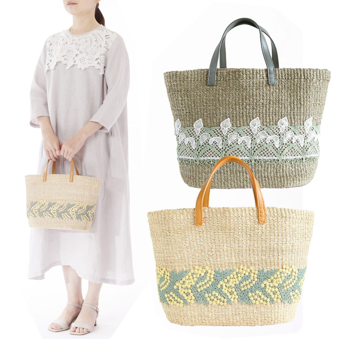 イ*！様 近沢レース　ミモザかごバッグ　未使用