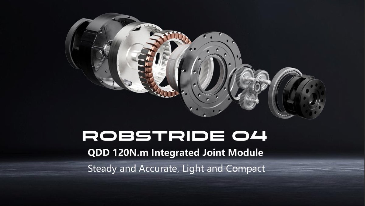 RobStride 04: QDD 120N.m Integrated Joint Module Driver+Planetary