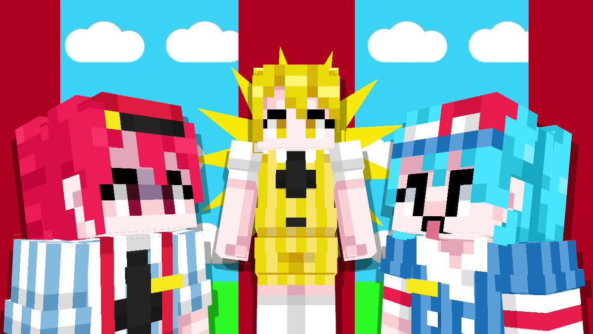 Triple Mesmerizer in Minecraft style! #メズマライザー #初音ミク