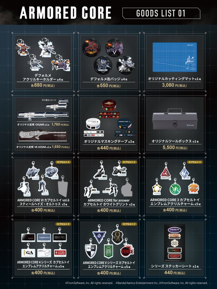 ミートマより『ARMORED CORE』シリーズから新商品が登場します