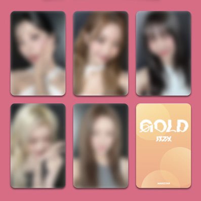 ✨ ITZY GOLD makestar shanghai mini game event winner photocards