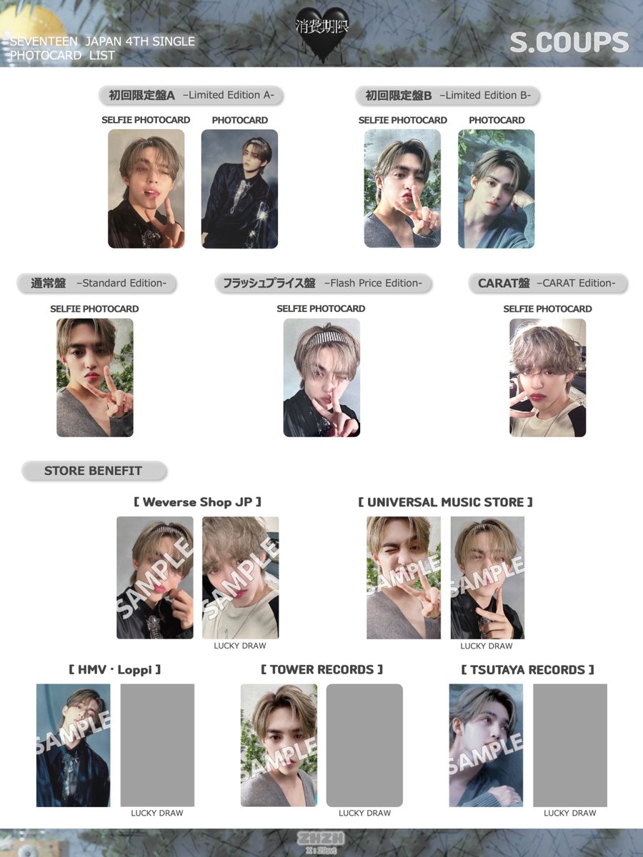 ラキドロ追加】 SEVENTEEN JAPAN 4TH SINGLE「消費期限」 Photo card