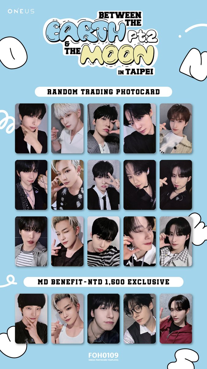 ONEUS Photocard Template 2024 FAN CONCERT 'Between the Earth and