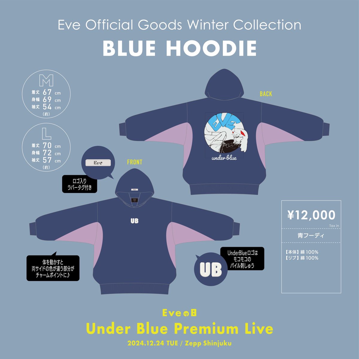 Eve Official Goods Winter Collection❄️ 🔹 BLUE HOODIE 🔹 BLACK