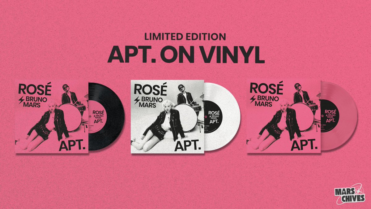 📀 Bruno Mars & Rosé's 'APT.' 7” Vinyl and its color variants are