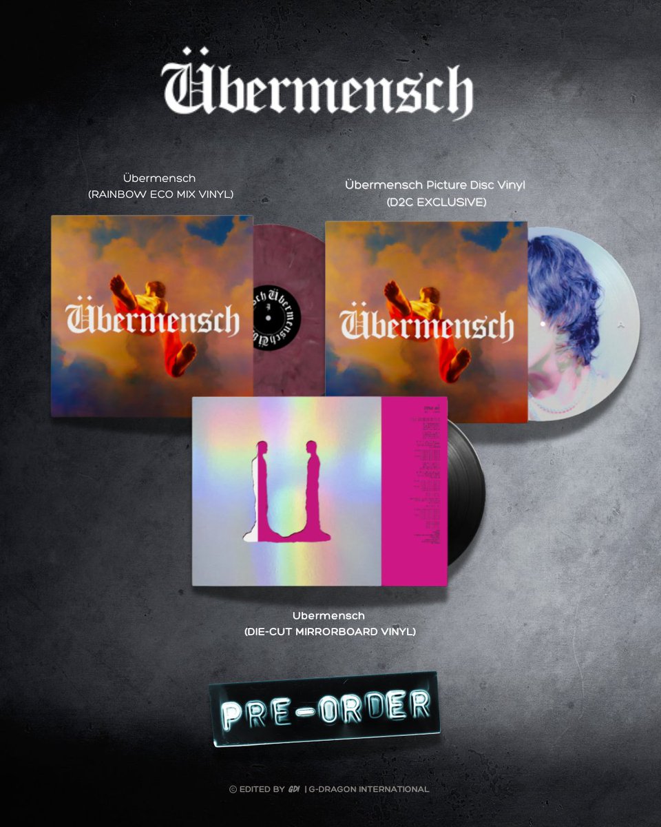 G-DRAGON 3rd Album — UBERMENSCH — VINYL LP Edition Now Available
