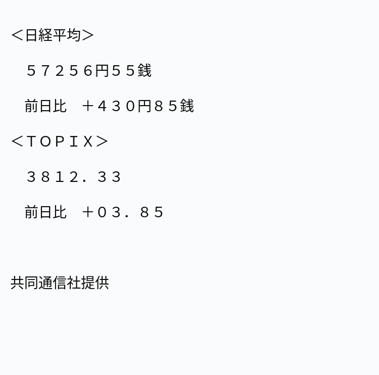 速報】東京株式 24日午前終値 ※記事は投稿時点の内容です。 #OANDA