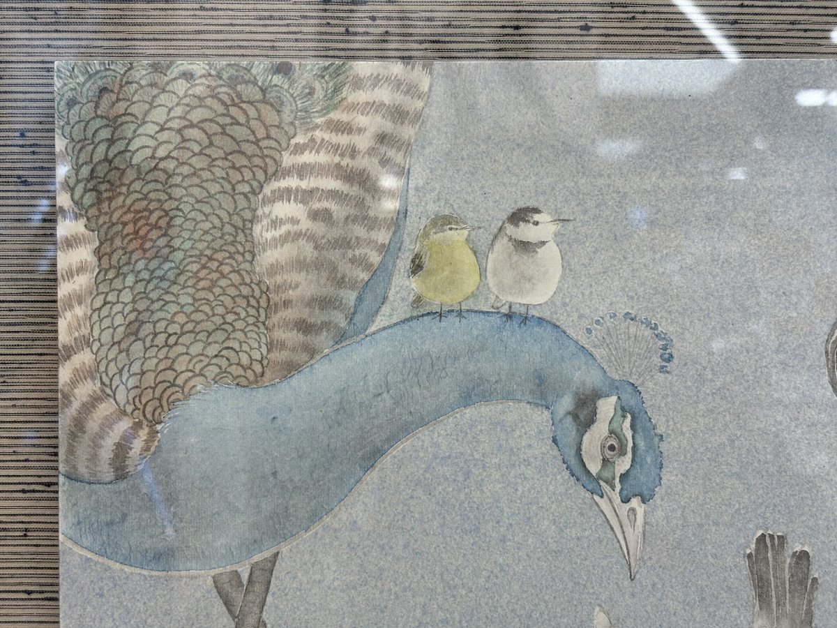 丹羽優太さんによるアートワーク原画！ ちまこい鳥たちのお喋りが