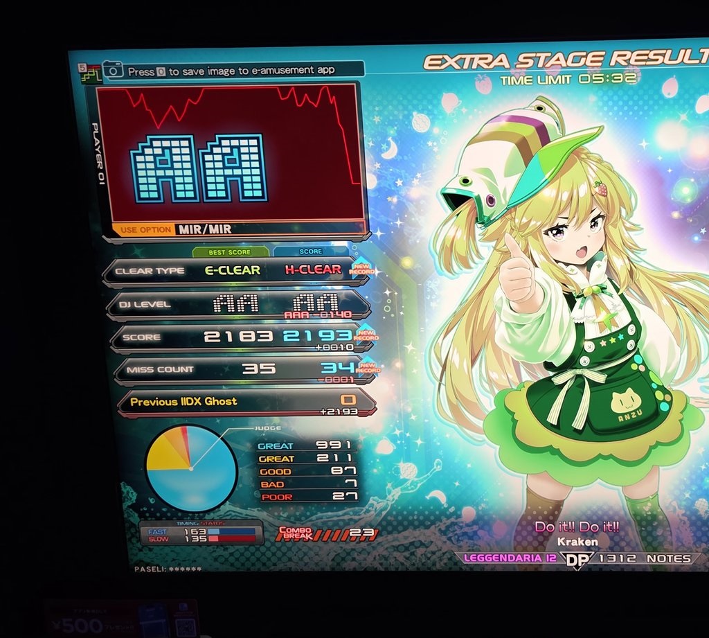 DPのDo it!! Do it!!やGOBBLEやIXをHARDクリアしてました💪 SPはTHE