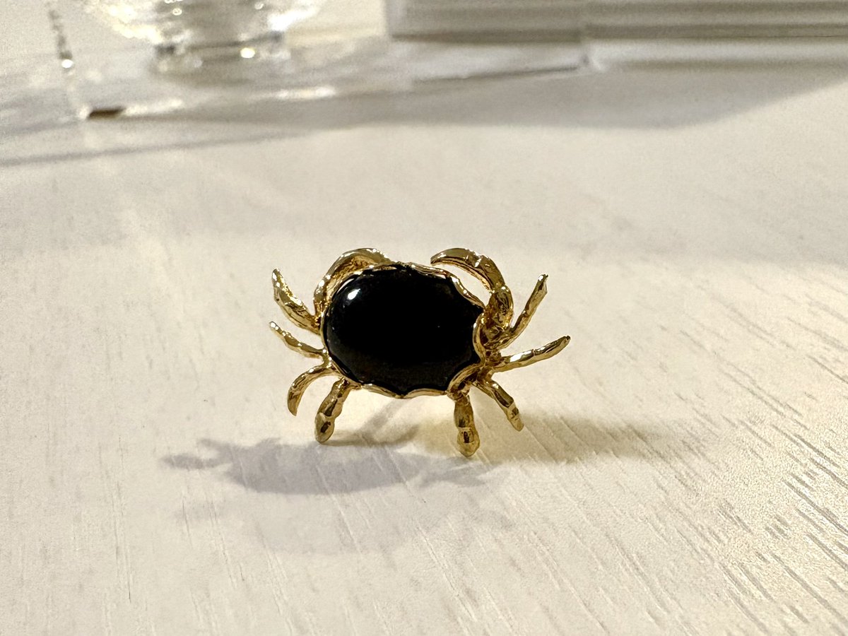 カニちゃんピンブローチ🦀🧷 某フリマアプリにてまたブローチを衝動