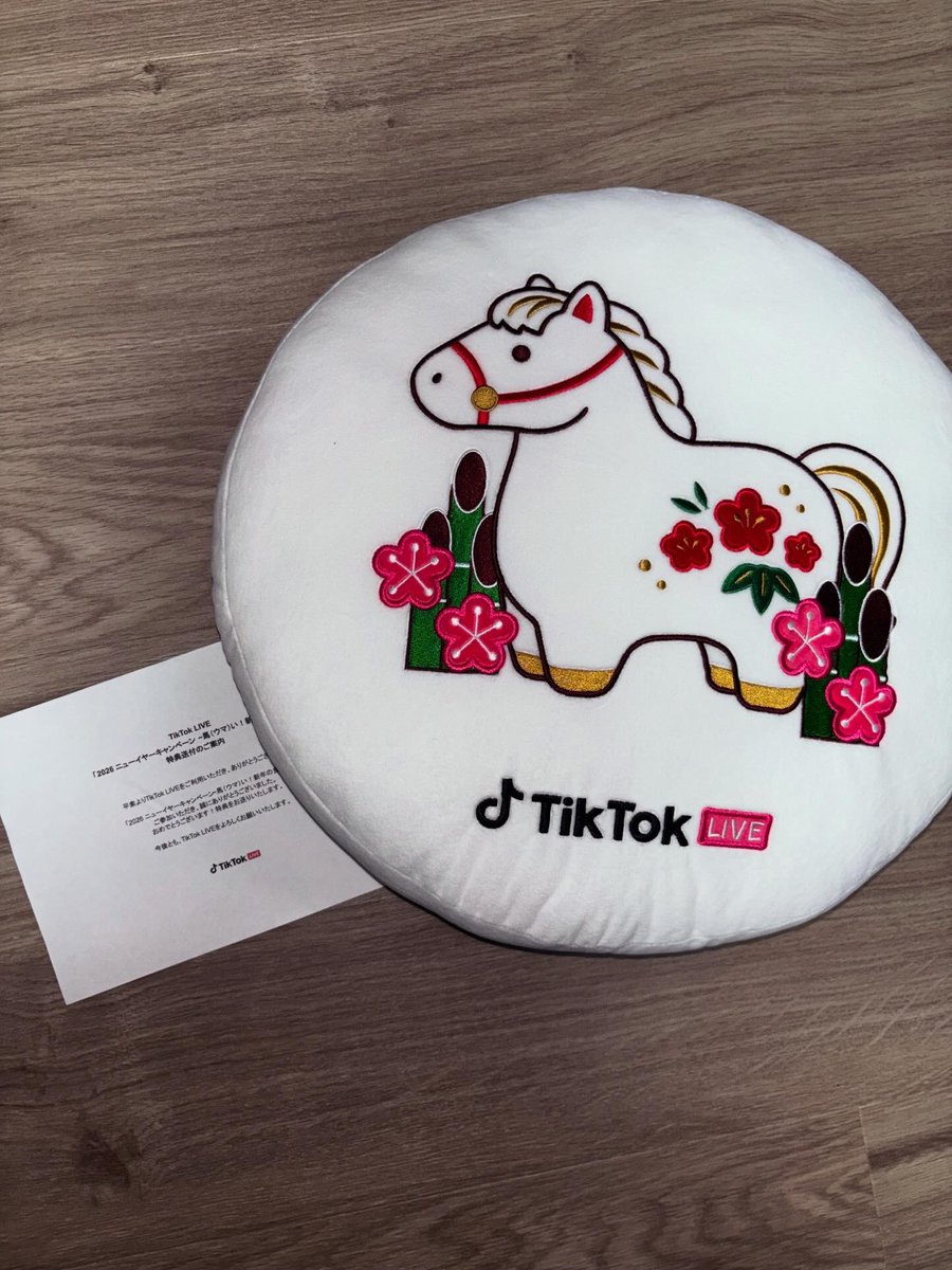 TikTok LIVEイベントで 獲得したプライズ届きました✨ 限定クッション
