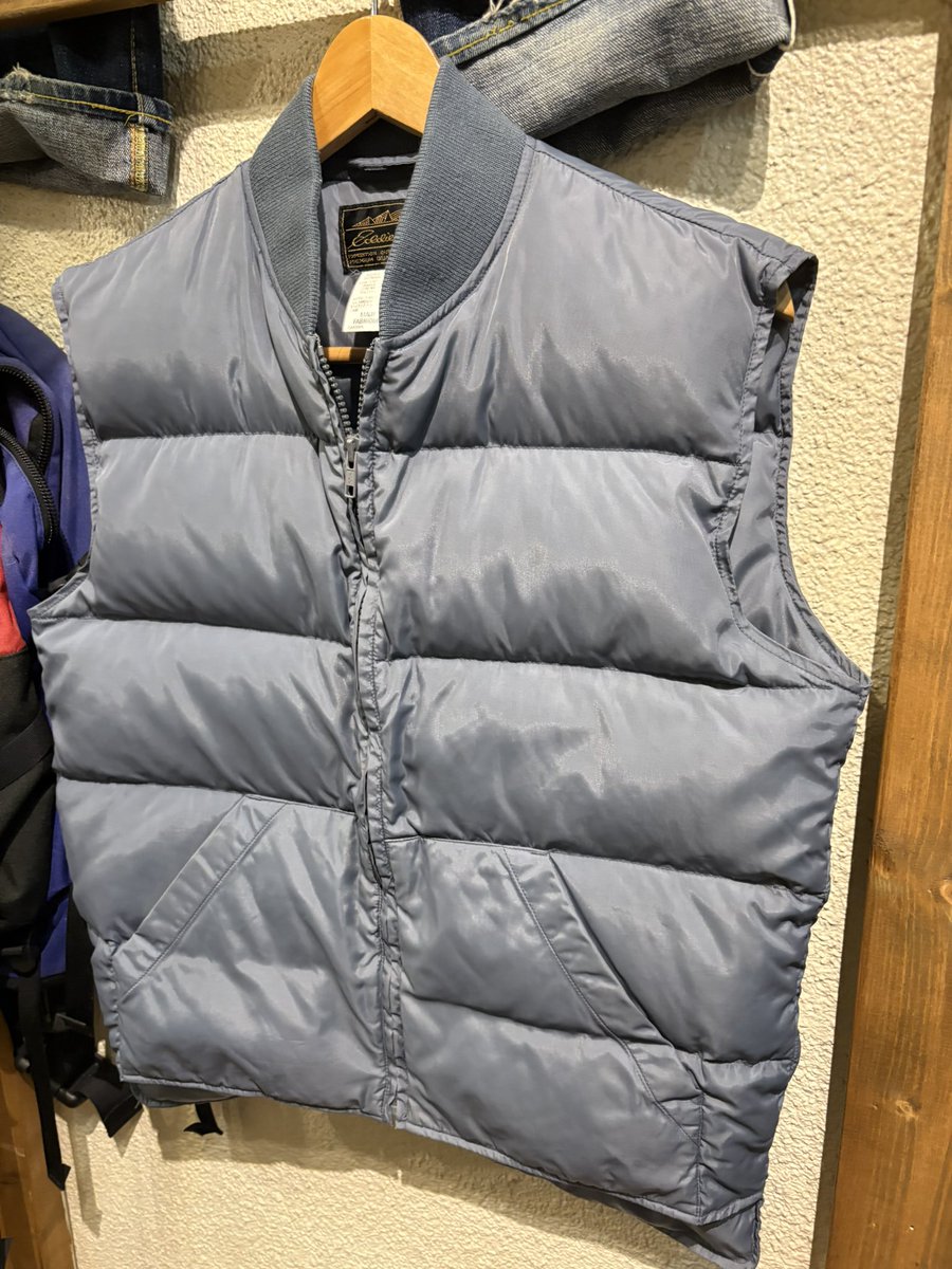 Eddie Bauer 1980s~1990sオールド グースダウンベスト 黒タグ
