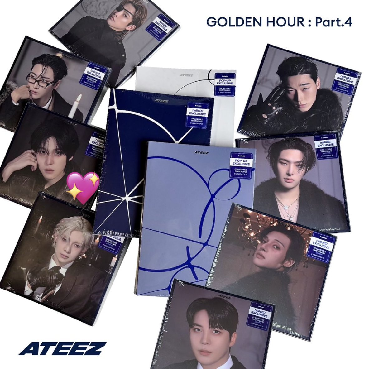 ATEEZ アチズ GOLDEN HOUR : Part.4 DIGIPACK デジパ Hello82 US UK