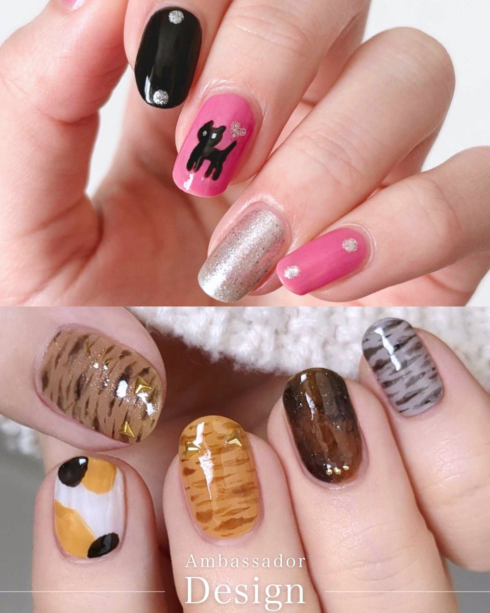 2月22日は猫の日 🐾 猫のモチーフを取り入れたアレンジネイルをご紹介