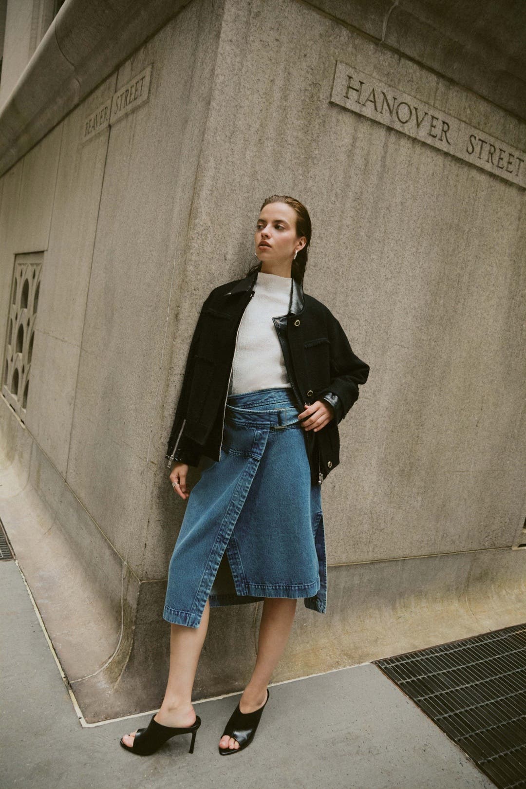 Hybrid Tweed Moto Jacket With Leather Details by 3.1 Phillip Lim