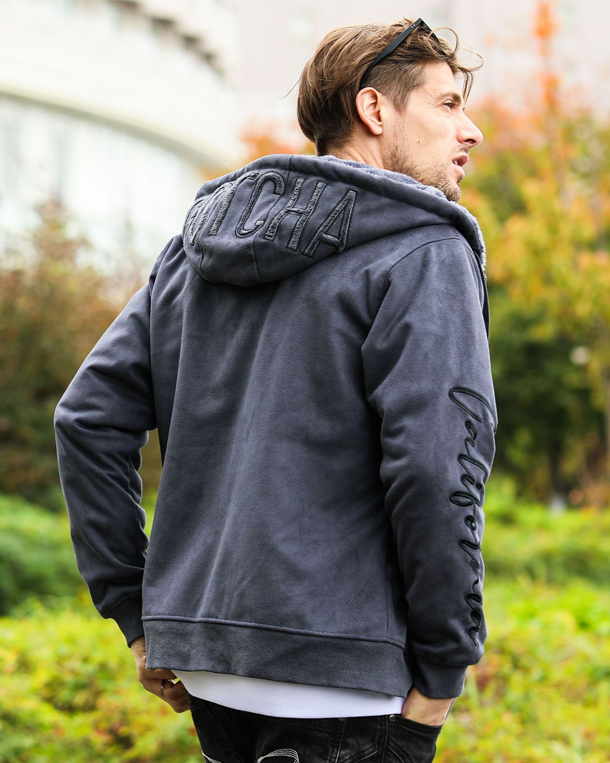 GOTCHA] 撥水 裏ボア おもち スウェード フルジップ パーカー | PEET