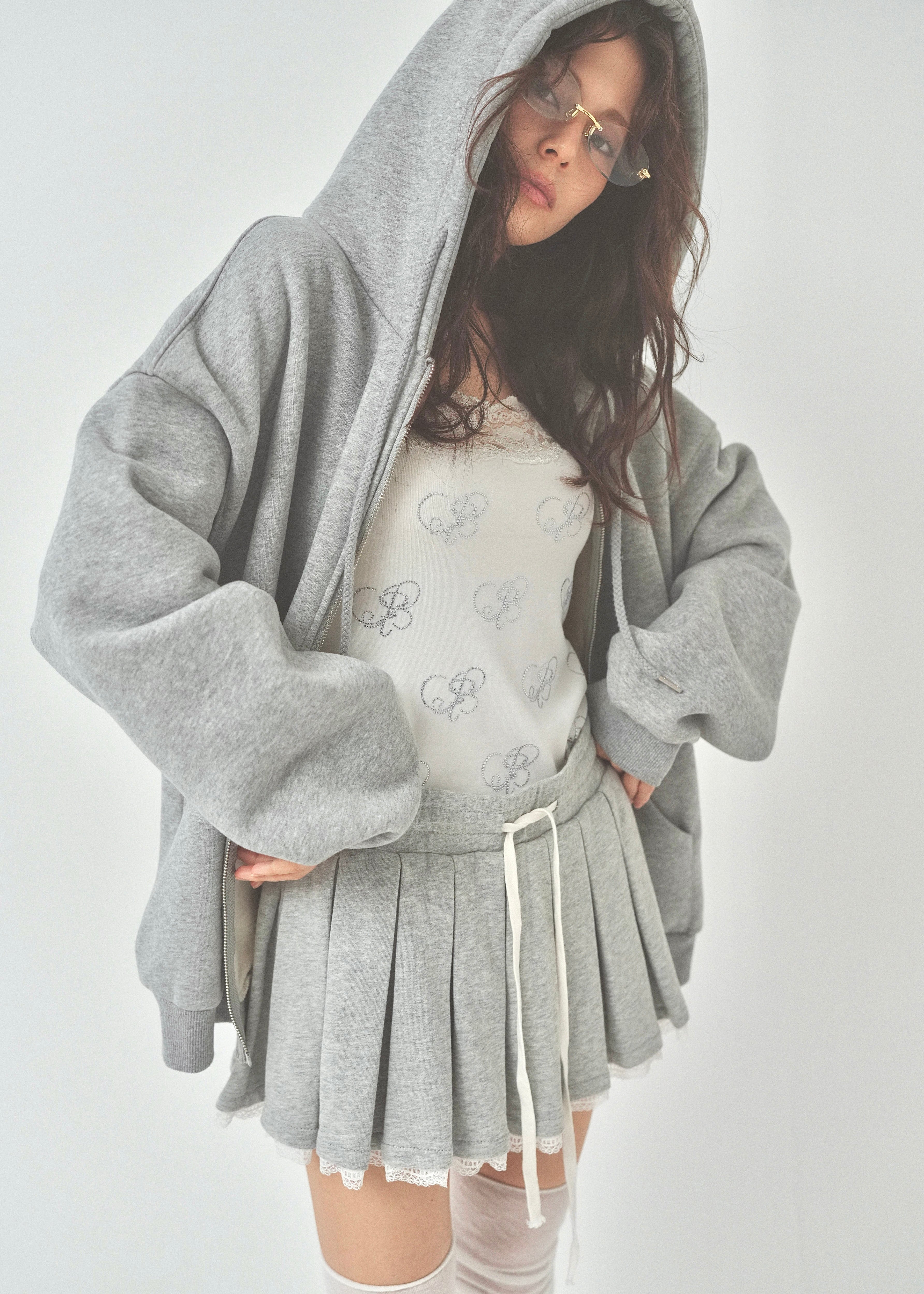 sweat lace pleats skirt｜PELLICULE | ぺリキュール