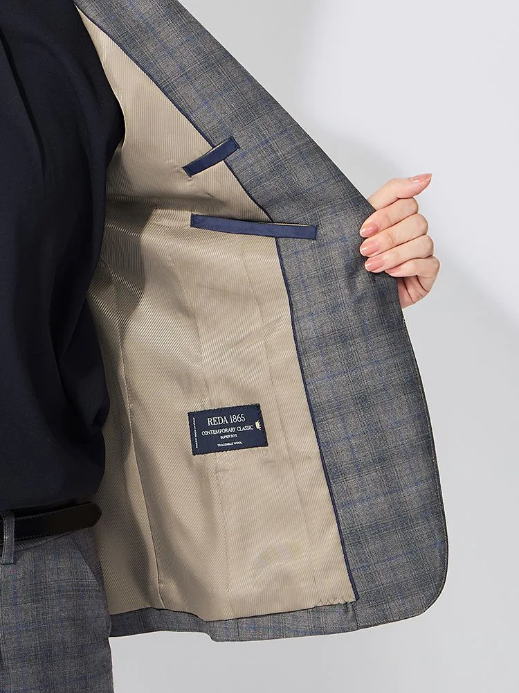 M．グレー インポート【REDA】スーツ テーラードジャケット チェック