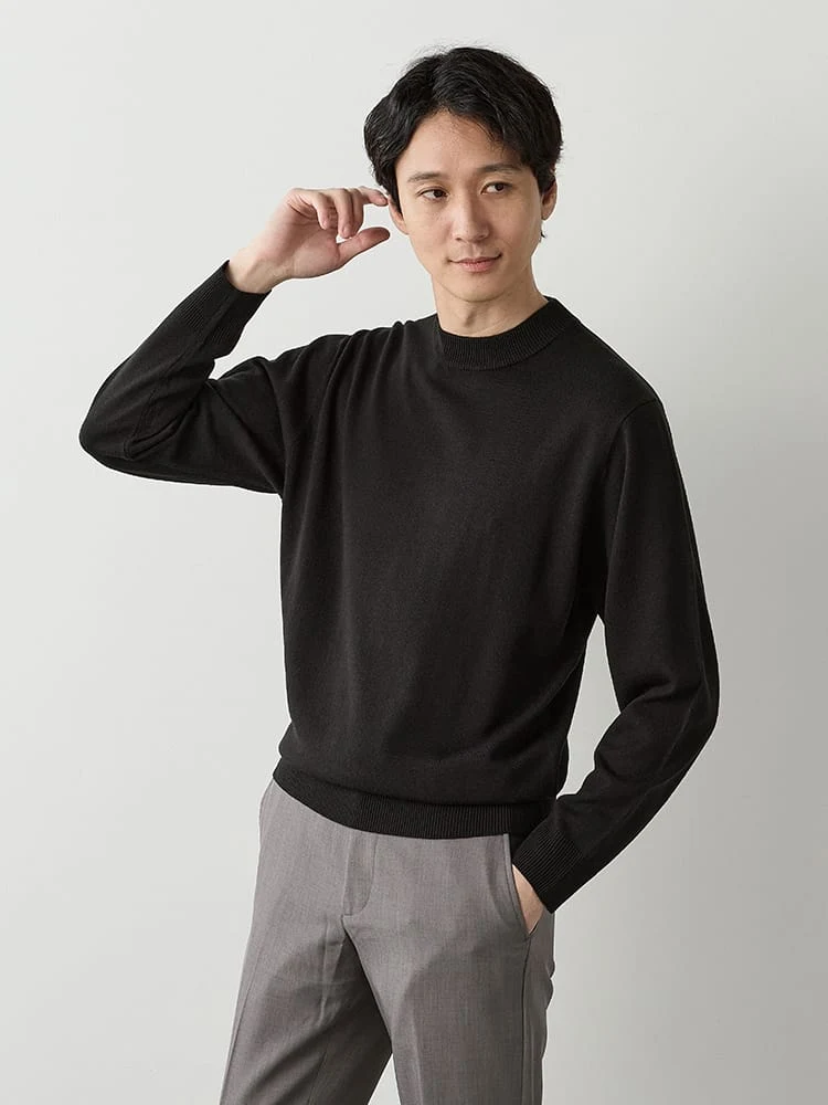 3点パック/Smart Pick！】モックネックニット Aセット（ブラック