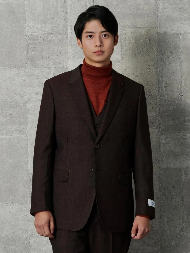 カーキー 【EDWINコラボ】デニムライク ウールセットアップ ジャケット